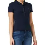 Tommy Hilfiger Mujer Polo de Manga Corta Heritage Slim Fit