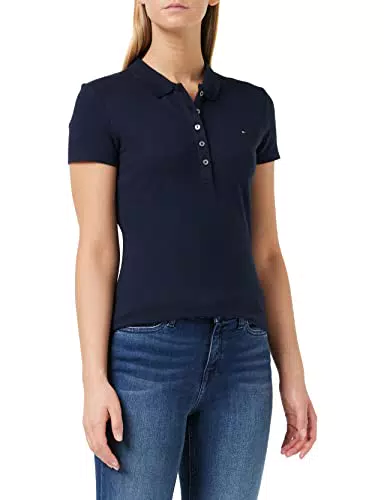 Tommy Hilfiger Mujer Polo de Manga Corta Heritage Slim Fit