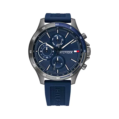 Tommy Hilfiger Reloj Analógico de Cuarzo multifunción para hombre con Correa en silicona Azul Marino - 1791721