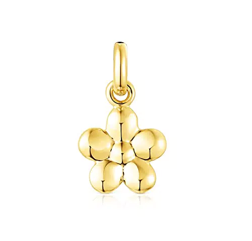 TOUS Colgante flor con baño de oro 18kt sobre plata Fragile Nature