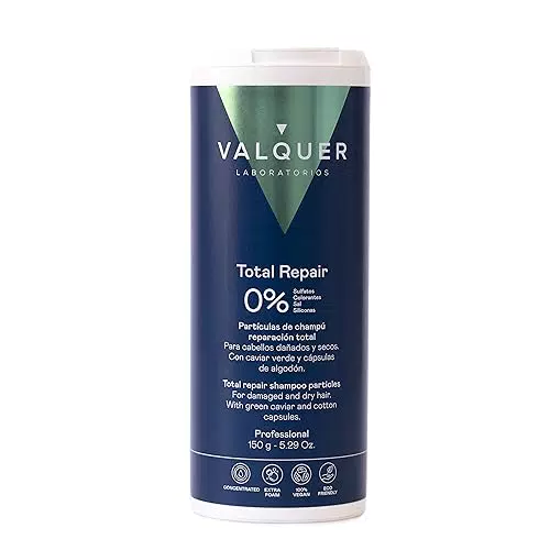 Valquer Particulas de Champu Total Repair para Cabellos Dañados. Formulación concentrada. Sin Sulfatos