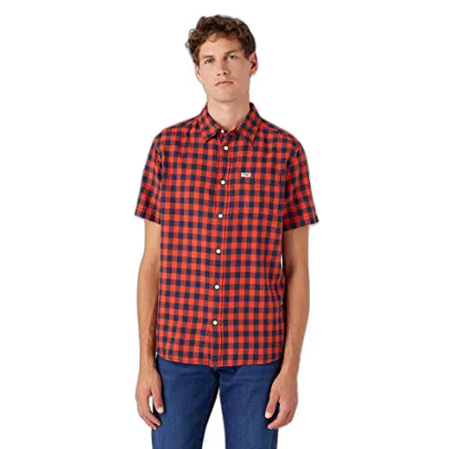 Wrangler Camiseta S 1 Pkt, Azul Marino, L para Hombre