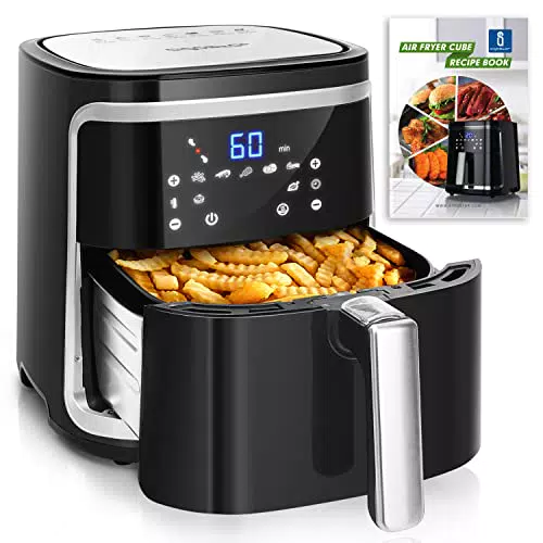 Aigostar Cube - Freidora de aire sin aceite 7L, 1900W