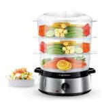 Aigostar Fitfoodie Steel - Vaporera eléctrica 800W