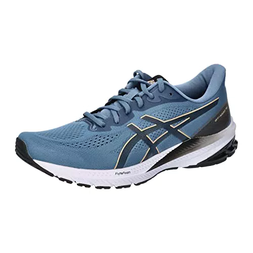 Asics GT-1000 12, Running Shoe Hombre, Storm Blue/Dune