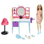 Barbie Totally Hair Set de juego Muñeca con peluquería y accesorios para peinar