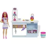 Barbie y su Pastelería Muñeca pelo fantasía con tienda