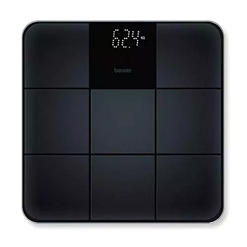 Beurer GS 235 Báscula de vidrio, báscula personal digital con pantalla mágica