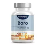 Boro 3, 5 mg con Vitamina D - 400 Tabletas de borato de sodio para +1 año de suministro - Para huesos y dientes sanos - Probado en laboratorio