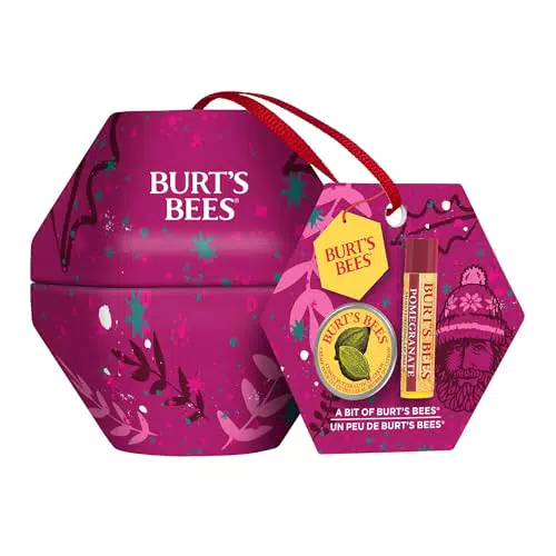 Burt's Bees A Bit of Burt's Bees Set de regalo hidratante: 1 bálsamo labial de granada de origen 100 % natural y 1 crema para cutículas con mantequilla de limón