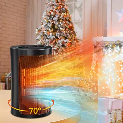 Calefactor Bajo Consumo, 1500W Calefactor Electrico con Termostato