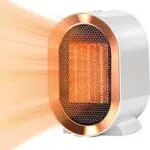 Calentadores Bajo Consumo Pequeños 220V 1200W, Calefactor Ceramico Dos Ajustes de Temperatura 1s de Calentamiento Rápido