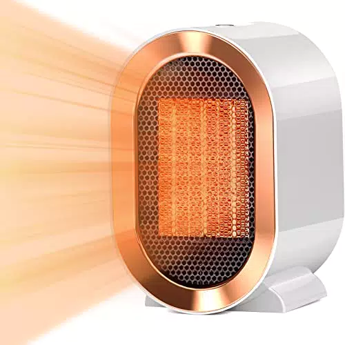 Calentadores Bajo Consumo Pequeños 220V 1200W, Calefactor Ceramico Dos Ajustes de Temperatura 1s de Calentamiento Rápido