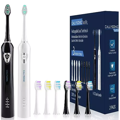 CallySonic Cepillos de Dientes Electricos Sónico Adultos de doble Pack