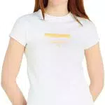 Calvin Klein Jeans Stripe Logo Modern Straight Tee, Mujer