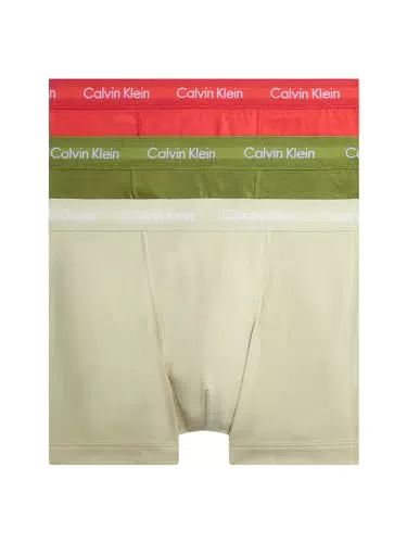 Calvin Klein Trunk 3pk Bóxer, Eucalyptus/Mca Orge/Olv Branch