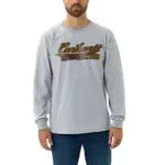 Carhartt Camiseta de Manga Larga con Texto en inglés «Relaxed Fit» Work Utility