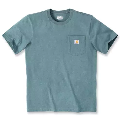 Carhartt K87 Camiseta de manga corta con bolsillo, ajuste ligeramente holgado