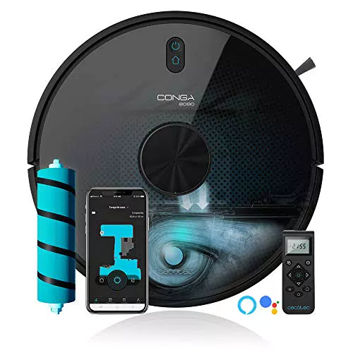 Cecotec Robot Aspirador y fregasuelos Conga 6090 Ultra. Láser