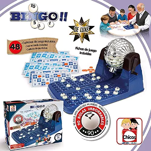 Chicos - Bingo Lotería automática, Incluye 48 cartones
