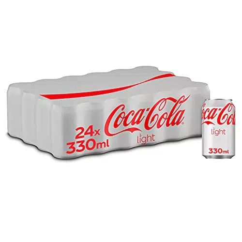 Coca-Cola Light - Refresco de cola sin azúcar, sin calorías - Pack 24 latas 330 ml