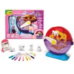 Crayola - Washimals, Super set noria gira y baño, para colorear y bañar a los cachorros