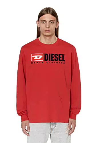 Diesel T-Just-LS-DIV Maglietta Camisa, 44Q, L para Hombre