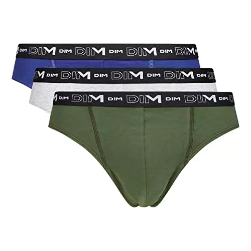 Dim Calzoncillo Slip Cotton Stretch Confort Hombre x3 Multicolor 5