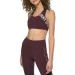 DKNY Sport's Women Reflective Logo Low Impact Bra W/Copas extraíbles Sujetador de Entrenamiento