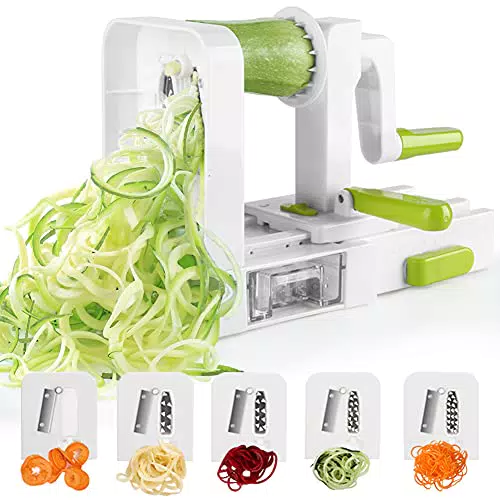 Espiralizador de Vegetales Cortador de Verduras de 5 Cuchillas