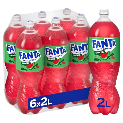 Fanta Sandía sin azúcar - Pet 2L, Pack de 6
