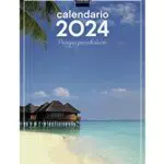 Finocam - Calendario 2024 Imágenes de Pared Espiral para Escribir Enero 2024 - Diciembre 2024 Paisajes paradisíacos Español