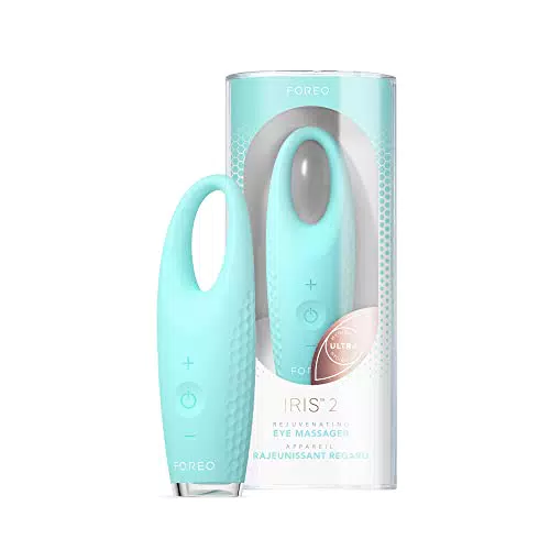 FOREO IRIS 2 Masajeador de ojos rejuvenecedor I Para hinchazón y ojeras I Corrector de ojeras I Dispositivo de drenaje linfático I Silicona ultrahigienica I Garantía de 2 años I Mint