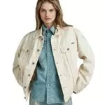 G-STAR RAW Chaqueta Oversized Western para Mujer, Beige