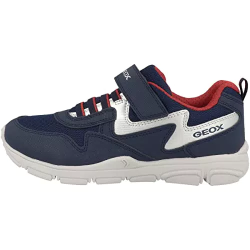 Geox J New Torque Boy A, Zapatillas, Navy Red