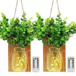 GuKKK Tarro de masón lámpara de pared, Apliques Tarro de Masón con tira LED