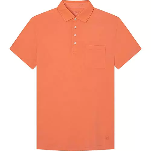 Hackett London Gmd Pocket JSY SS Camisa de Polo, Coral