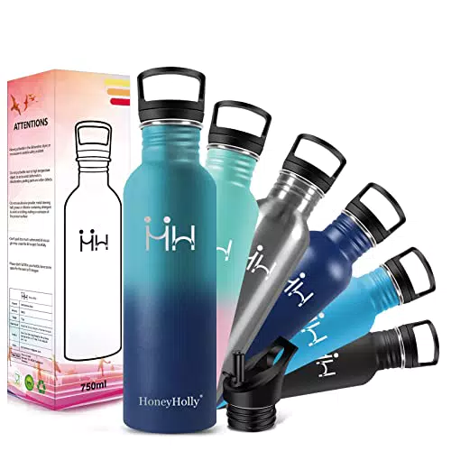 HoneyHolly Botella Acero Inoxidable, 750ml, Botella de Agua