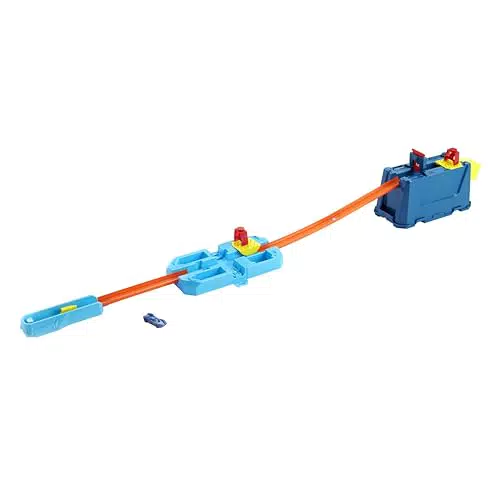 Hot Wheels Caja de acrobacias y choques, set de juego para construir pistas para coches de juguete