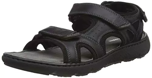 Hush Puppies Carter, Sandalia con Pulsera Hombre, Black