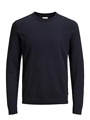 Jack & Jones Hombre Básico Knit Crew Cuello - Armada Blazer - X