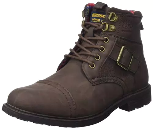 JACK & JONES Jfwchichester PU Boot, Botines con Cordones de Poliuretano Hombre