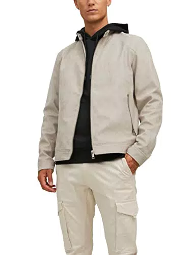 JACK&JONES JJEROCKY Clean Jacket Noos Chaqueta, String/Detail:Fake Suede