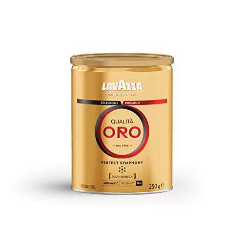 Lavazza, Qualità Oro, Café Molido Natural, Ideal para Cafetera Italiana