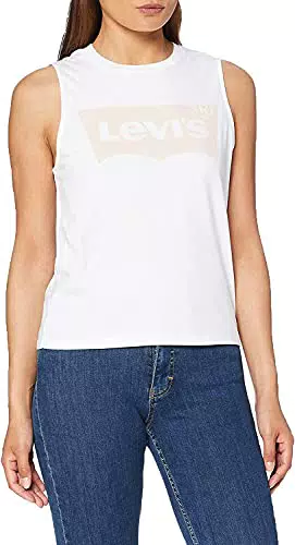 Levi's Graphic Band Tank Top Mujer Batwing Band Tank White + M -