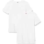 Levi's Levis Men V-Neck 2p T-Shirt, Blanco, S para Hombre