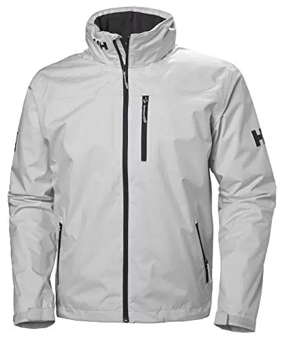 Mens Helly Hansen Crew Hooded Midlayer Jacket, Gris Niebla