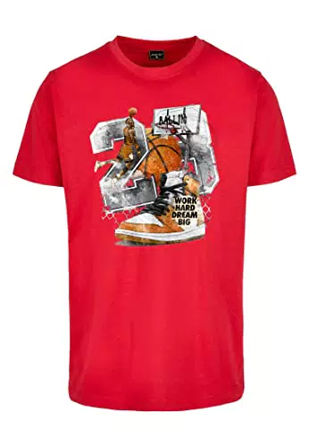 Mister Tee Té Vintage Ballin Camiseta, Cityred, M para Hombre