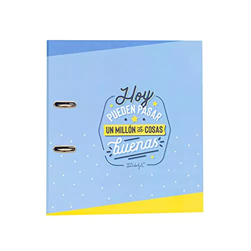 Mr. Wonderful Archivador de anillas con palanca - Hoy pueden pasar un millón de cosas buenas