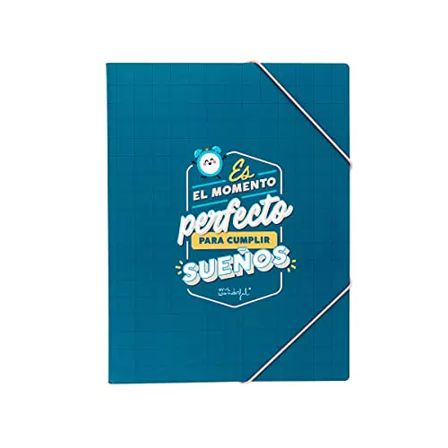 Mr. Wonderful Carpeta con hojas transparentes - Es el momento perfecto para cumplir sueños